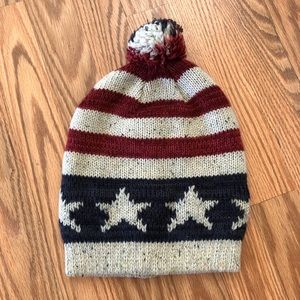 MUKLUKS American Flag Knit Beanie.